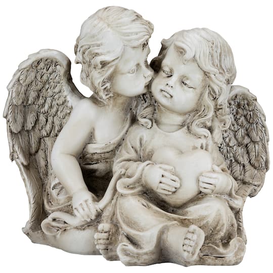 Double Cherubs with Heart Statue - 9" By Northlight in Beige | 8.75" x 9" x 7.5" | Michaels®
